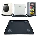 Mini Fridge Silicone Mat with 4 Base Raisers, 19.7"x19.7" Under Refrigerator Drip Pan Floor Protector - 0.7" Raised Edge Prevents Water Leaks &amp; Floor Damage for Fridge, Washer, Dryer, Wine Cooler