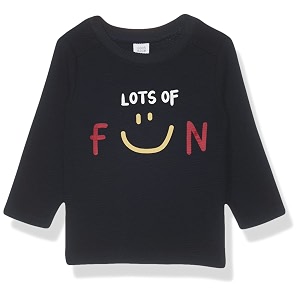miniklub boys navy blue typography printed t-shirt