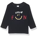 miniklub Boys Navy Blue Typography Printed T-Shirt