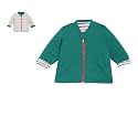 miniklub Baby Front Open Long Sleeve Knitted Cotton Jacket (Green Color)