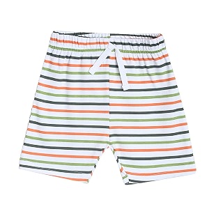miniklub infant boys multicoloured striped cotton regular shorts