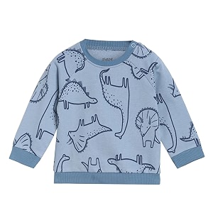 miniklub baby round neck long sleeve knitted cotton sweat shirt blue color