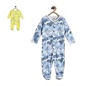 miniklub Infant Boys Set Of 2 Printed Pure Cotton Sleep Suits