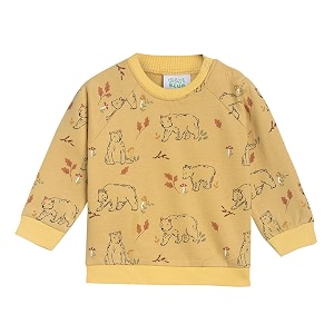 miniklub baby round neck long sleeve knitted cotton sweat shirt yellow color