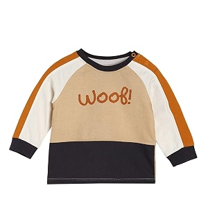 miniklub baby round neck full sleeve knitted cotton sweat shirt cream color