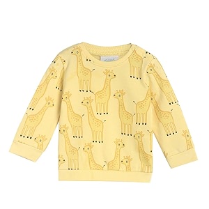 miniklub boys yellow printed sweatshirt