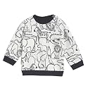 miniklub Boys White Printed Marshmallow Sweatshirt