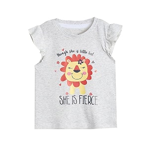 miniklub girls grey regular top