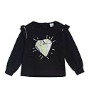 miniklub Baby Round Neck Balloon Sleeve Knitted Cotton Black Color Top (12-18M)
