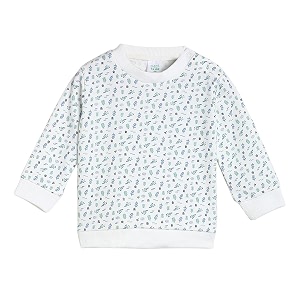 miniklub baby round neck long sleeve knitted cotton sweat shirt white color