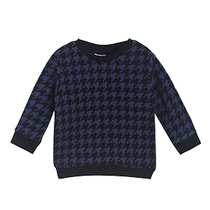 miniklub girls pink amp white checked sweatshirt