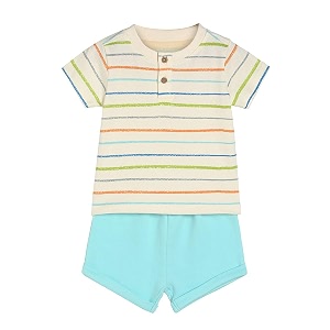 miniklub Baby Round Neck Short Sleeve Knitted