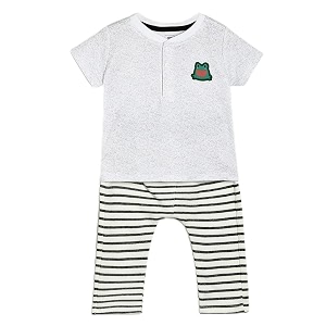 miniklub Boys Grey Black T-Shirt With