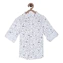 miniklub Boys Orange Regular Fit Solid Casual Shirt