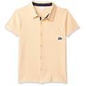 miniklub Boys Orange Regular Fit Solid Casual Shirt