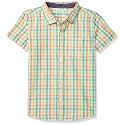 miniklub Boys Orange Regular Fit Solid Casual Shirt