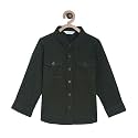 miniklub Boys Orange Regular Fit Solid Casual Shirt