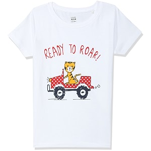 miniklub Boys Red White Typography Printed