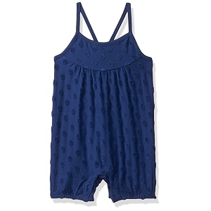 miniklub infant girls blue self-design rompers