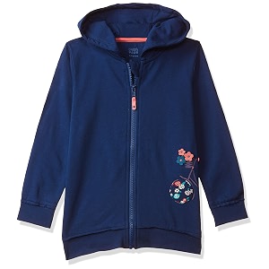miniklub baby hooded full sleeve knitted cotton navy color jacket 3-6m