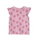 miniklub Girls Pink &amp; Red Printed Regular Top