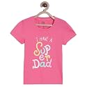 miniklub Girls Pink Printed Pure Cotton Top