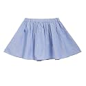 miniklub Girls Above Knee Length Woven Cotton Skirt (Blue Color)