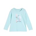 miniklub Girls Green &amp; Blue Pure Cotton Print Top