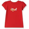 miniklub Girls Round Neck Short Sleeve Knitted Cotton Top (Red Color)