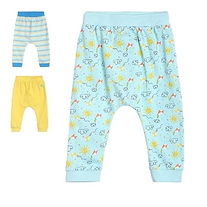 miniklub baby knitted cotton bottom pack of 3 multi color