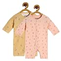 miniklub Girls Green &amp; Yellow Floral Print Schiffli Dress