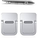 Mini Laptop Stand Foldable Invisible Laptop Feet for Laptops & Tablets, Alloy Steel Keyboard Riser with Anti-Slip Silicone Pads, Portable Ergonomic Cooling Stand, Self-Adhesive Laptop Lift, Pack of 2