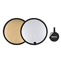 Mini Light Reflectors Round 12 Inch 30Cm Gold Compatible with Travel Photography Film