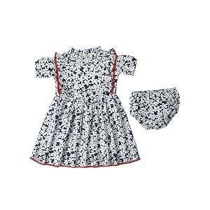 mini mama Girls Cotton Fit and Flare