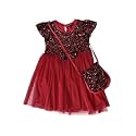 mini mama Girl39s Polyester Modern Knee-Length Dress