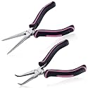 Mini Needle Nose Pliers Set - Small &amp; Extra Long Nose Pliers for Jewelry Making, Wire Wrapping &amp; Object Gripping with Soft Grip