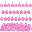 Mini Pink Disco Ball Ornaments: 60 Pack Hanging Disco Balls Decorations