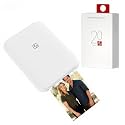 Mini Portable Instant Photo Printer - Bluetooth 5.0, Works with iOS & Android (Printer+with 20 Sheets of 2 x 3 in Zink Photo Paper)