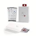 Mini Portable Instant Photo Printer - Bluetooth 5.0, Works with iOS &amp; Android (Printer+with 50 Sheets of 2 x 3 in Zink Photo Paper)