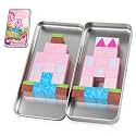 Mini Portable Magnetic Blocks with Iron Storage Box - Travel Magnet Building Block for Toddler 1-3, STEM ConstructionToys for Kids Ages 4-8, Educational Learning Toy Gift for Girls -Castle