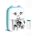 Mini Portable Thermal Printer – Bluetooth Pocket Printer for Kids & Adults, 57mm Inkless Photo & Label Printer with 1 Roll, Prints B&W Notes, Stickers & Photos