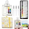 Mini Watercolor Set, Travel Palette for Sketching, Acrylic Palette