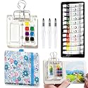 Mini Watercolor Set, Travel Palette for Sketching, Acrylic Palette