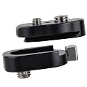 Mini Quick Release Plate with ARRI Locating Pin - Perfect for Cameras, Monitors, and Video Lights, Accessories, Camera Cage with 1/4 or 3/8 Thread Connector