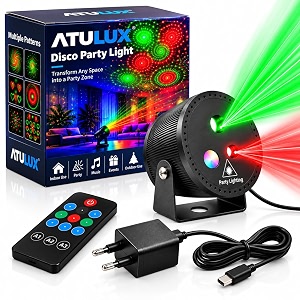 mini rgb laser party light projector  16 dynamic lighting patterns  sound-activated dj amp stage light for home weddings birthdays amp clubs
