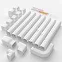 Mini Split Line Set Cover 3" 25.5Ft, Upgraded PP Line Hide Outdoor