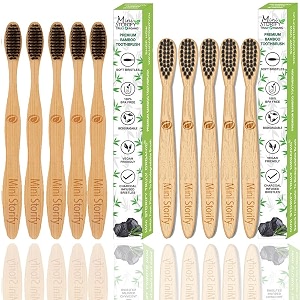 natural amp organic bamboo wooden toothbrush