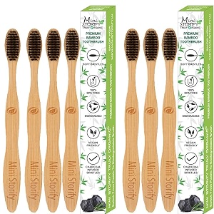 naturalampbamboo wooden manual toothbrush for adults-pack of 7-wood tooth brushes for teeth with activated charcoalampbiodegradable handlesoft bristleseco-friendlybpa free