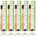 Mini Storify - Natural &amp; Organic Bamboo Wooden Toothbrush for Adults - Pack of 5 - Wood Tooth Brushes for Teeth with Activated Charcoal and Biodegradable Handle/Soft Bristles/Eco-Friendly/BPA Free