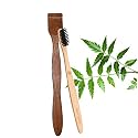 1. Kids Bamboo Manual Tooth Brush-Charcoal Soft Bristles,Natural,Oral Cleaning,Eco-Friendly|1.Pure Neem Wood Tongue Cleaner/Tongue Scraper For Adults&amp;Kids(Pack Of 2)